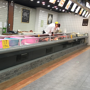 Vitrine Réfrigérée Ouverte Sanye pour Supermarché, Équipement de Réfrigération à Air pour Viande Fraîche avec Rideau Nuit, Prix Abordable - Product Image 2
