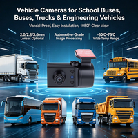 Caméra intérieure compacte pour véhicule AHD 720P Starlight couleur intégrale, grand angle 135 degrés, avec micro audio intégré pour fourgons universels OEM