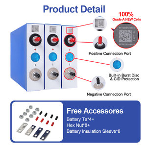 แบตเตอรี่ LiFePO4 105Ah 3.2V สำหรับเก็บพลังงานแสงอาทิตย์เกรดเซลล์แบตเตอรี่ลิเธียม - Product Image 2