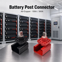 Connecteur de borne de batterie automobile traversant le mur LVMA LMZZ 150A 300A, courant élevé, tout en cuivre, pour stockage d'énergie au lithium mural