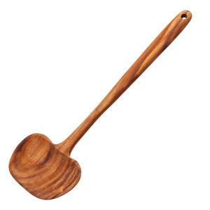Acacia Wood Mushroom Spatula Insulated Non Stick Multi Purpose Frying Kitchen Utensil For Stir Fry And Soup - Product Image 4