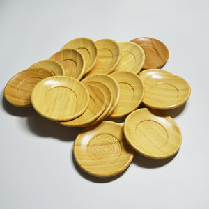 Bamboo Round Dishes Small Size Minimalist Design For Party Food Sushi Pastry Tea Saucers ZD 01 - Product Image 1