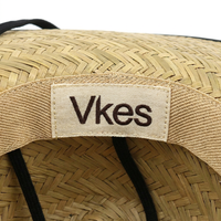 Chapeaux de sauveteur en paille rayée naturelle pour adultes, chapeaux de plage imprimés en herbe naturelle pour l'extérieur, chapeaux de soleil en paille 2025