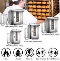 Horno Rotatorio Eléctrico de 12 Bandejas de Gran Calidad para Panadería, Horno de Convección Giratorio