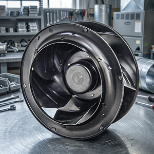 Ventilateur centrifuge à pales courbées en arrière SYMBANG DCF316120-LD DC 24V 48V de 316 mm avec roulement à billes et moteur IP44 certifié CE - Product Image 3