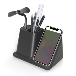 Caricatore Wireless LED 3 in 1 Supporto per Ricarica Wireless del <span class=keywords><strong>Telefono</strong></span> Portapenne con Porte Type C e USB per Smartphone - Product Image 6