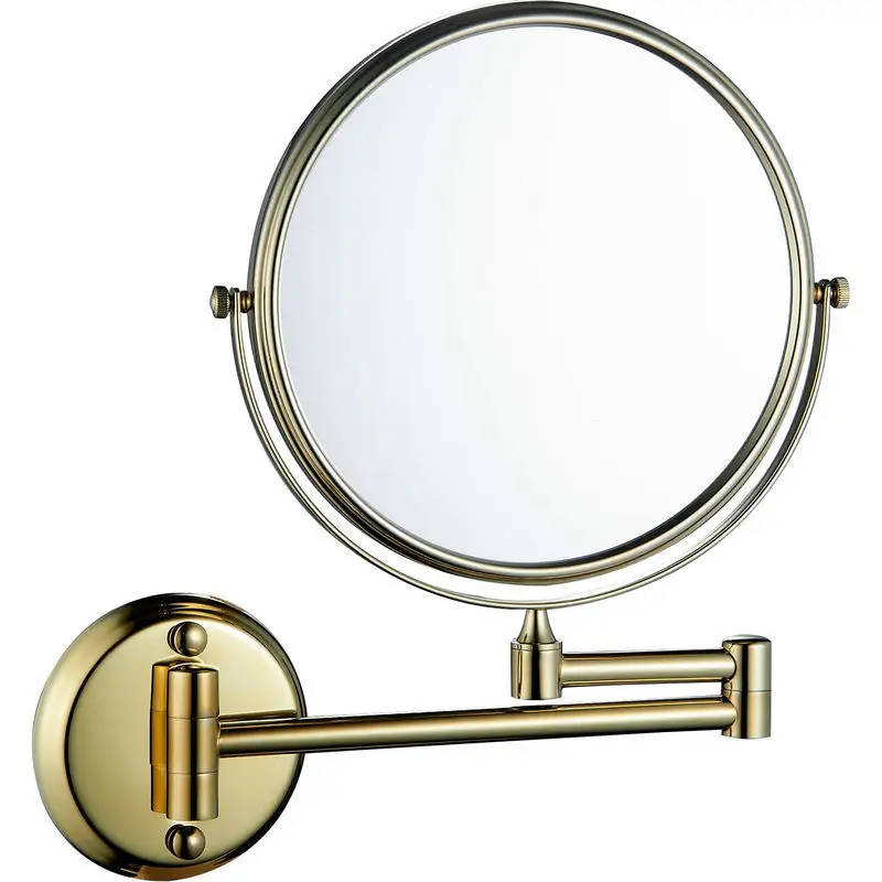Specchio per il trucco a LED da parete da 6 pollici specchio per doccia regolabile con batteria nera