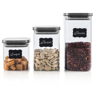 Creative cheap glass jars air tight coffee beans storage jar glass storage jar for nuts candy