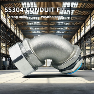 Raccord de tuyau coudé <span class=keywords><strong>coude</strong></span> à 90 degrés presse-étoupe en métal raccords de conduit en <span class=keywords><strong>pvc</strong></span> étanches - Product Image 6