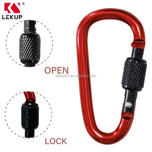 Mousqueton léger en aluminium de 2,2 pouces avec boucle porte-clés, verrouillage à ressort de sécurité, anneau en D personnalisable et clip mousqueton - Product Image 2