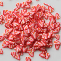Rode aardbei klei schijfjes polymeerklei fruitversieringen voor sneeuwbolbekers en slime decoratie, harsinclusies schattige benodigdheden