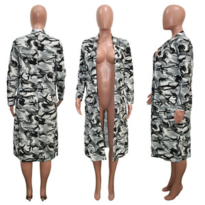 91129-MX8 nuovo stile Camouflage lunghi cappotti taglie forti donna Sehe Fashion - Product Image 3
