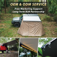 Auvent rétractable imperméable en alliage d'aluminium pour véhicule SUV, voiture, toit latéral, 4x4, tout-terrain, Wareda W5300T, pour le camping en plein air