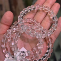 Bracelet en perles de quartz transparent naturel, pierre brute, Feng Shui, guérison, bijoux en cristal blanc, cadeau pour femmes