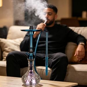 VYRO Spectre - Juego de Shisha de Acero Inoxidable de Lujo Moderno con Base de Vidrio, Narguile Hukka con Técnica de Espejo - Product Image 4