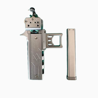 Slingshot à tir rapide automatique à 20 coups avec chargement de billes, construction en alliage d'aluminium usiné CNC pour une utilisation en extérieur, poids de 434 g