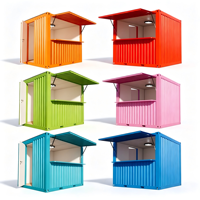 Boutique mobile modulaire en conteneur, kiosque à café préfabriqué, comptoir en acier pour magasin de proximité, kiosque de restauration rapide