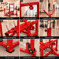 Máquina de entrenamiento funcional de alta resistencia con cable cruzado y poleas dobles ajustables para gimnasio