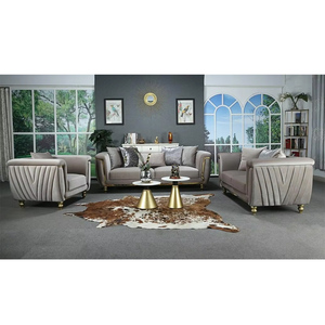 Canapé d'angle Chesterfield en tissu de luxe léger, style turc, avec décoration dorée, <span class=keywords><strong>le</strong></span> plus vendu en gros GSC54 - Product Image 1