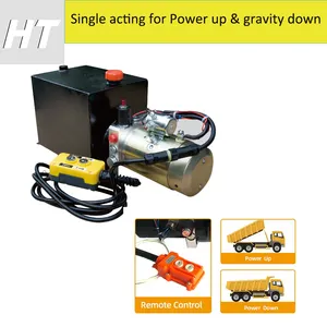 Bomba de unidade de energia hidráulica 12V 180 bar 1600W caminhão, basculante, reboque 8L dumper