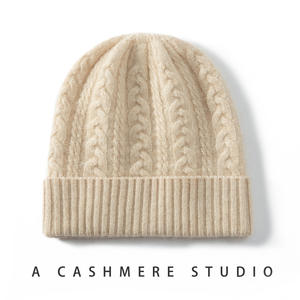 Chapeau pour bébé unisexe pour enfants 100% <span class=keywords><strong>laine</strong></span> <span class=keywords><strong>tricot</strong></span> plat tendance torsadé couleur unie tout-aller chapeau contre le froid - Product Image 6