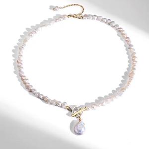 Collar de Perlas Barrocas Naturales para Mujer, Cadena para Clavícula a la Moda con Diseño de Nicho, Nuevo Colgante Elegante - Product Image 5