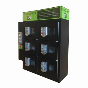 公共手机充电自动售货机数字垫锁多手机电池快速充电柜与定制的图形