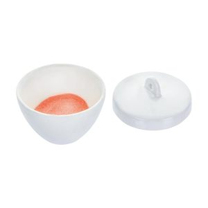 Crucible en porcelaine avec couvercle, forme courte, capacité 8 ml, 7x5x3 pouces - Lot de 15 - Product Image 4