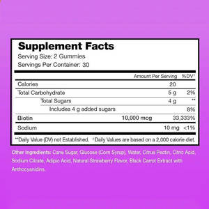 Gomitas para el cuidado del cabello de etiqueta privada, biotina para la piel del cabello y las uñas, vitaminas para el crecimiento del cabello, soporte energético, goma de biotina vegetariana - Product Image 2