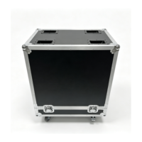 Flight case OEM empilable de haute qualité pour enceinte QSC LA112 Line Array, boîte de protection aviation avec 4 roues et rainures