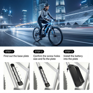 Batterie de vélo <span class=keywords><strong>électrique</strong></span> 52V 25Ah pour tube diagonal, stock US, pack lithium 5000mAh 14s5p avec BMS 50A 3A XT60 pour <span class=keywords><strong>VTT</strong></span> à pneus larges - Product Image 3
