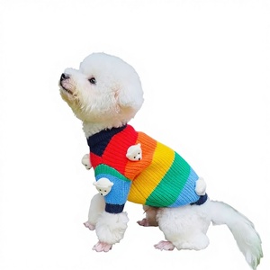 Vêtements pour chien, pull chaud d'hiver, motif dessin animé, pour bouledogue français, schnauzer, bichon frisé, teddy, shiba inu, West Highland, tricot <span class=keywords><strong>arc</strong></span>-<span class=keywords><strong>en</strong></span>-<span class=keywords><strong>ciel</strong></span> - Product Image 1