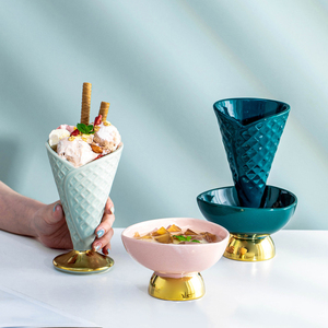 Tazón de Cerámica para Helado, Jarra para Sirope y Yogur, Taza de Cerámica para Helado, Venta al por Mayor para Restaurantes, Cafeterías y Tiendas - Product Image 1