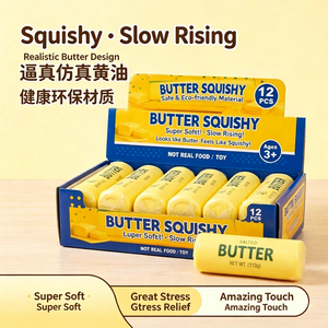 Round Individually Wrapped Butter Stick Slow Rebound Squishy Fake Milk Stick Squishy <b>Stress</b> <b>Relief</b> <b>Toy</b> Holiday Small Gift - Product Image 3