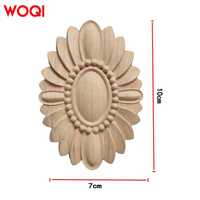 Apliques de roseta tallada en madera decorativa WOQI, onlays circulares para muebles y adornos de madera para colgar en la pared para decoración del hogar