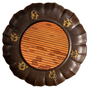 Bamboo Mat Lotus Petal Design Copper <b>Tea</b> Tray Dry Brewing Plate Retro Home <b>Tea</b> <b>Set</b> Accessory - Product Image 5
