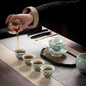 7 pièces de services à thé haut de gamme de Jingdezhen, ensembles luxueux pour salon, ensembles de tasses à thé en porcelaine - Product Image 6