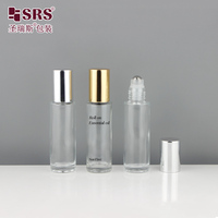 Botol Roll-on Kaca Amber BLPM-15ML dengan Tutup Logam Emas dan Bola Roller Baja Tahan Karat 304 untuk Kemasan Minyak Atsiri, Parfum, dan Kosmetik