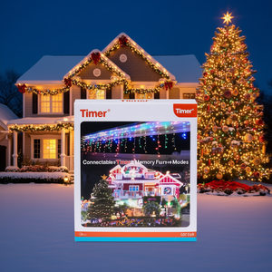 Guirlande lumineuse LED en forme de rideau de glaçons, 600 LED, IP54, pour intérieur et extérieur, Noël, mariage, éclairage décoratif - Product Image 2