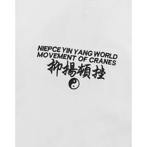 FOXA Men's Flying <b>Cranes</b> Embroidered T-Shirt Short Sleeve 100% Cotton Graphic Streetwear Machine Wash - Product Image 4