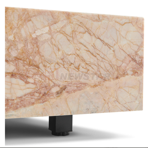 โต๊ะกาแฟหินอ่อนทรงสี่เหลี่ยมแบบโมเดิร์นโต๊ะกาแฟแบบบล็อกต่ำเฟอร์นิเจอร์โต๊ะกาแฟสีชมพูกุหลาบ - Product Image 6