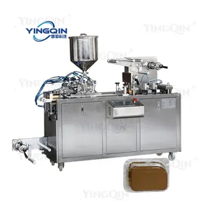 dpp80 cheese butter jam perfume honey gum chocolate liquid plastic pvc package automatic small blister packing machine for sale