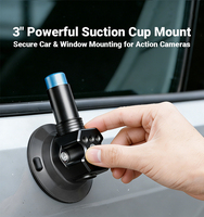 Support de fixation à ventouse en alliage d'aluminium CNC de 3 pouces pour voiture et bateau, pour support de caméra ou de téléphone, robuste