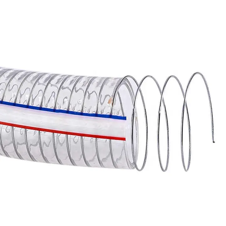 Tuyau renforcé transparent tuyau de tube de fil d'acier de spirale de PVC