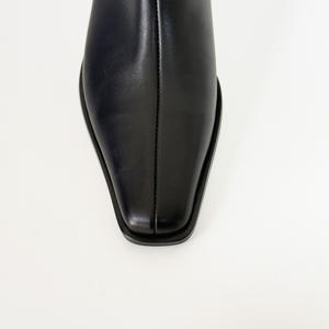 <span class=keywords><strong>Botines</strong></span> Chelsea de <span class=keywords><strong>Piel</strong></span> Auténtica de Alta Calidad, Personalizados, Estilo Coreano, Sin Cordones, Punta Cuadrada, Tacón Grueso, para <span class=keywords><strong>Mujer</strong></span> - Product Image 2