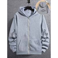 Sweat à capuche zippé intégral pour femme à manches longues, imprimé dragon, écologique, printemps - Veste de sport décontractée
