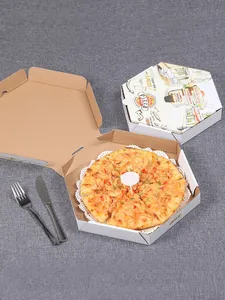 NOUVELLE boîte à pizza personnalisée réutilisable 33 35 <span class=keywords><strong>CM</strong></span> 7/<span class=keywords><strong>9</strong></span>/12 pouces en carton ondulé pour l'emballage et la livraison de pizzas avec logo - Product Image 4