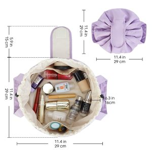 Factory Design Fashion Waterproof Polyester Large Travel Cosmetic Bag <b>Storage</b> <b>Organiser</b> Lazy Portable Drawstring <b>Makeup</b> Bag - Product Image 2