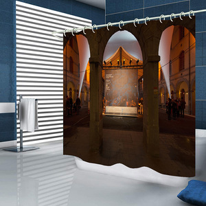 Cortina de Ducha de Poliéster con Impresión Digital Personalizada, Cortina de Baño de Poliéster con Impresión Digital, Venta al Por Mayor - Product Image 6