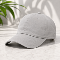 Topi Baseball Katun Grosir Model Rendah, Dicuci, Bordir Logo Kustom untuk Merek Ritel Fashion